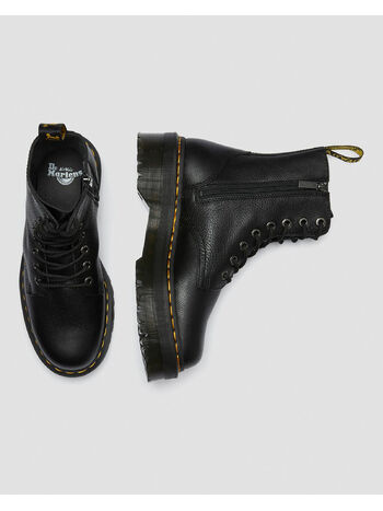 STIVALI PLATFORM DI PELLE JADON III, BLACK, small