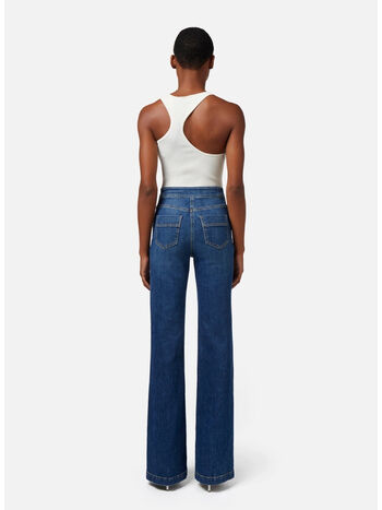 JEANS PALAZZO CON BOTTONIERA, , small