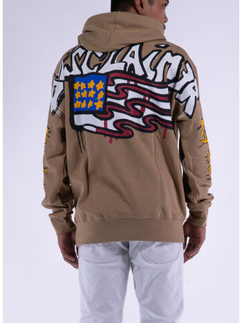 FELPA HOODIE CON STAMPA SUL RETRO, , small