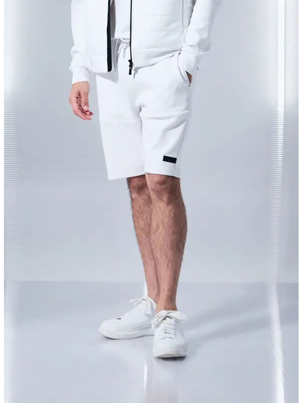 BERMUDA JOGGER PIQUET, BIANCO, large