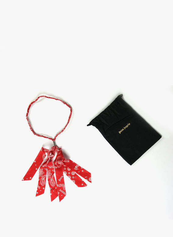 BANDANA NECKLACE, RED, medium