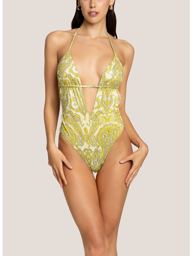 COSTUME INTERO MONOKINI COTE D'AZUR STYLE, 020 GIALLO, large