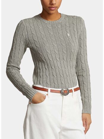 MAGLIONE GIROCOLLO JULIANNA, FAWN GREY, small