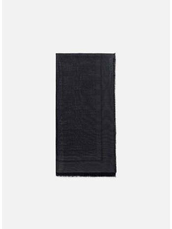SCIARPA PASHMINA GRANDE IN LUREX JACQUARD, 110 NERO, small