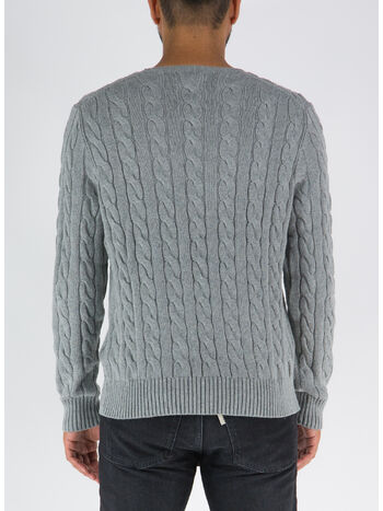 MAGLIONE A TRECCIA, FAWN GREY HEATHER, small