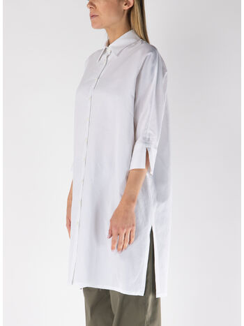 CAMICIA LUNGA, BIANCO SETA, small