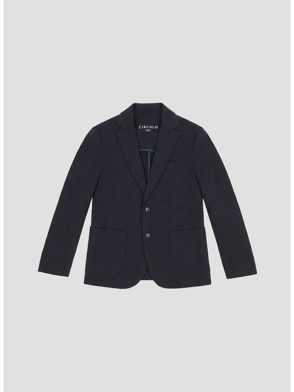 GIACCA BLAZER FLEECE, 851 BLU NOTTE, medium