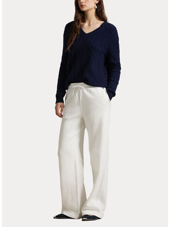 PANTALONE TUTA CON COULISSE, WHITE, small