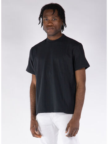 T-SHIRT GIROCOLLO, 99 BLACK, small