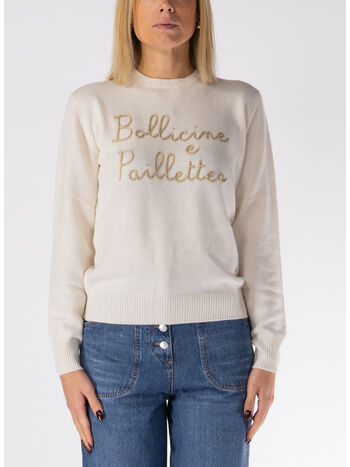 MAGLIONE GIROCOLLO SNOOPY, 04193G BIANCO, small