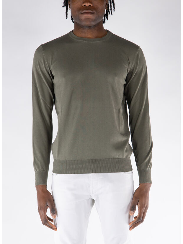 MAGLIONE GIROCOLLO, 186 OLIVA, large