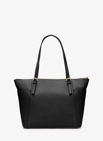 BORSA TOTE JET SET GRANDE IN PELLE SAFFIANO CON ZIP SUPERIORE, 001BLACK, small