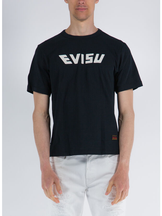 T-SHIRT PRINTED EVISU E SEAWAVE KOI DAICOCK, BLACK BLACK, large