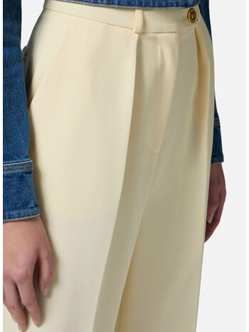 PANTALONE IN CRÊPE FLUIDO CON BOTTONI DORATI, DC7 LEMONADE, small