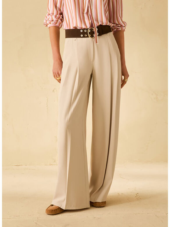 PANTALONE AMPIO, 001 GESSO, medium