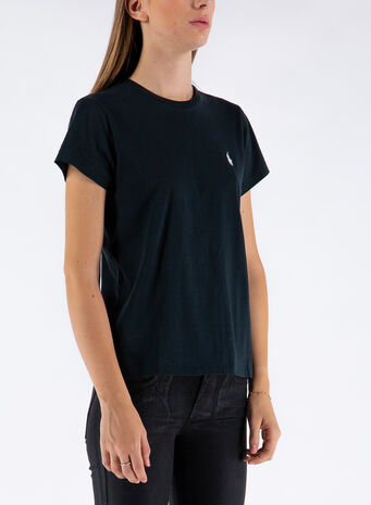 T-SHIRT A MANICHE CORTE, 008POLOBLACK, small