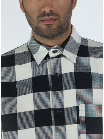 CAMICIA BURNING CON LOGO, 1025 BLACK RED, small