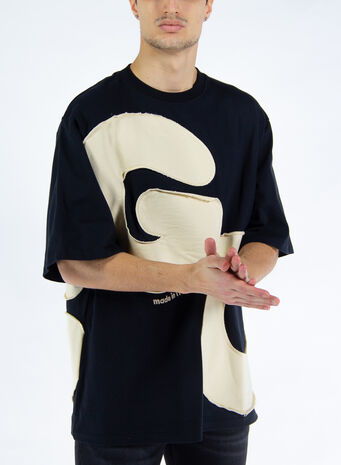 T-SHIRT LOGO OVERSIZE, 02BLACK, small