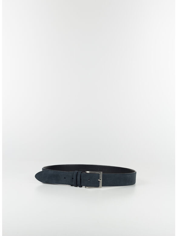 CINTURA IN PELLE SCAMOSCIATA, BLU001, medium