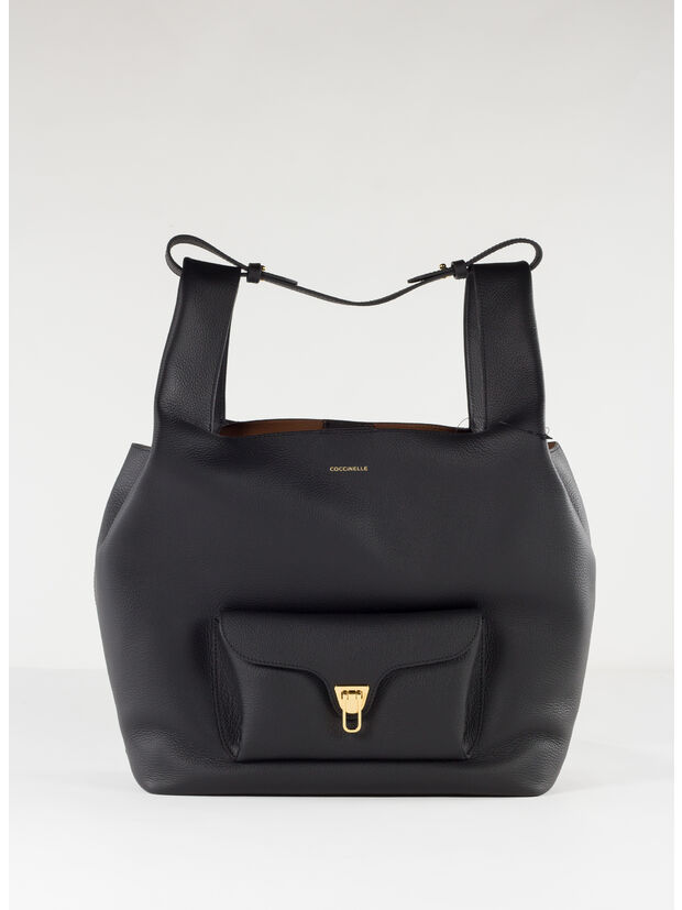 BORSA SHOPPING BEAT GENERATION, 613 NOIR/COGNAC, large