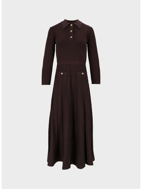 ABITO POLO FLARE MINI, 201 CHOCOLATE, medium