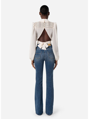 CAMICIA CON PIZZO, 193 BURRO, small