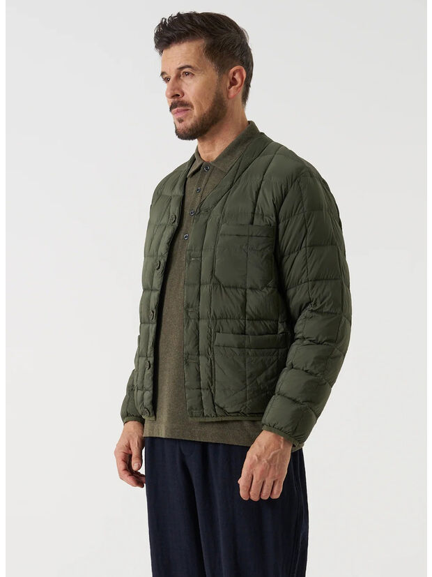 CARDIGAN DOWN, OLIVE, large