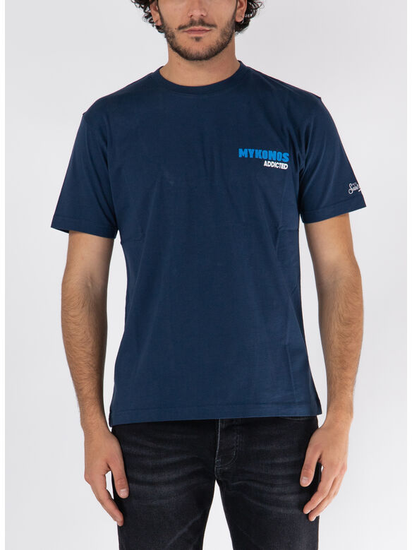 T-SHIRT MYKONOS ADDICTED, 00884F ADD 61, medium