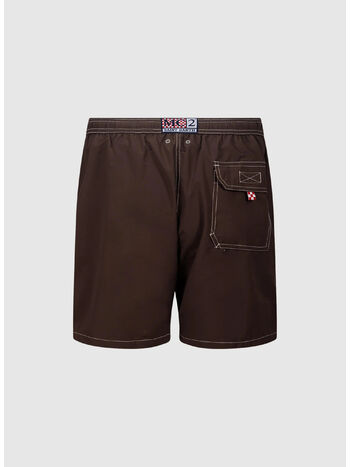 SWIM SHORTS PATMOS, 00085L TOILE 18H DARK BROWN, small