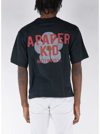 T-SHIRT CON STAMPA, 110 BLACK, small