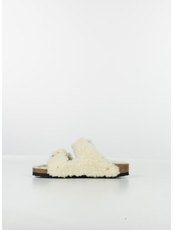 CIABATTA ARIZONA BIG BUCKLE SHEARLING, EGGSHELL, small