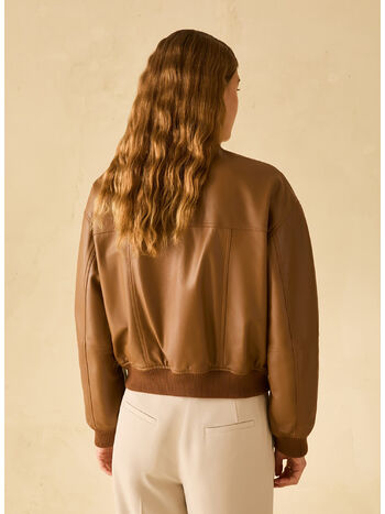 BOMBER IN NAPPA, 001 TABACCO, small