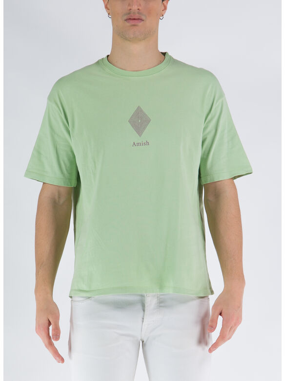 T-SHIRT AMISH LOGO, AR6 PALE GREEN, medium