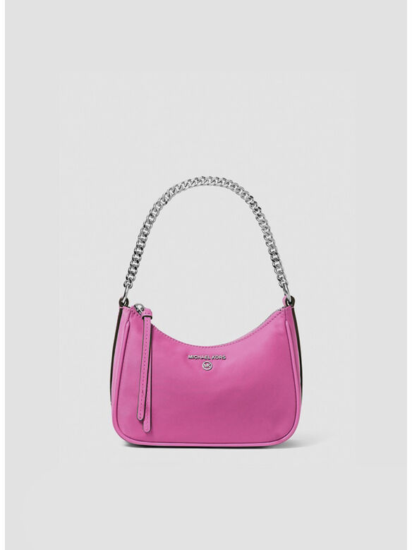 BORSA JET SET CHARM PICCOLA IN GABARDINE DI NYLON, 614 CERISE, medium