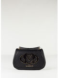 BORSA A SPALLA CON MAXI LOGO, 000 NERO, thumb