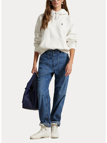 FELPA HOODIE, WHITE, small