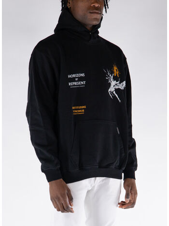 FELPA HOODIE ICARUS, 01 JET BLACK, small