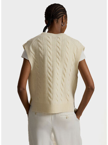 PULLOVER SMANICATO, AUTHENTIC CREAM, small