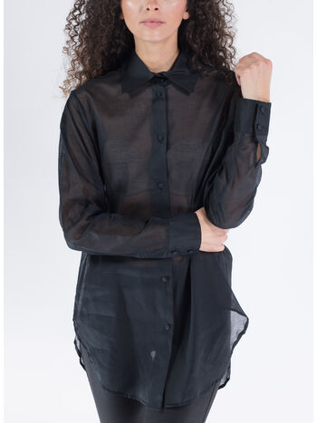 CAMICIA THE UP MUSSOLINA, BLACK, small