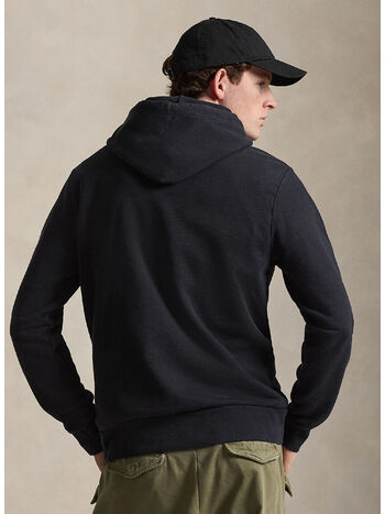 FELPA CON CAPPUCCIO RL HOODIE, POLO BLACK, small