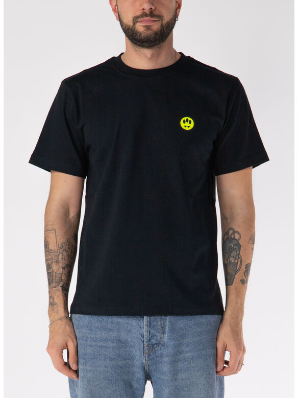 T-SHIRT JERSEY LOGO PATCH UNISEX, 110 BLACK, medium