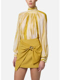 BLUSA IN CRÊPONNE CON STAMPA TULLE E FIOCCHI, DN7 BURRO/CURRY, thumb