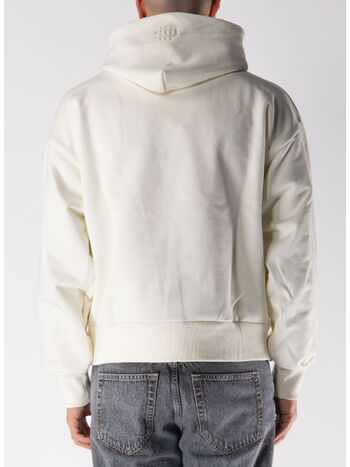 FELPA HOODIE CLASSIC EMBROIDERY LOGO BOXY, CRE CREAM, small