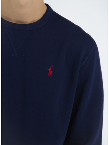 FELPA GIROCOLLO CON LOGO RICAMATO, CRUISE NAVY, small