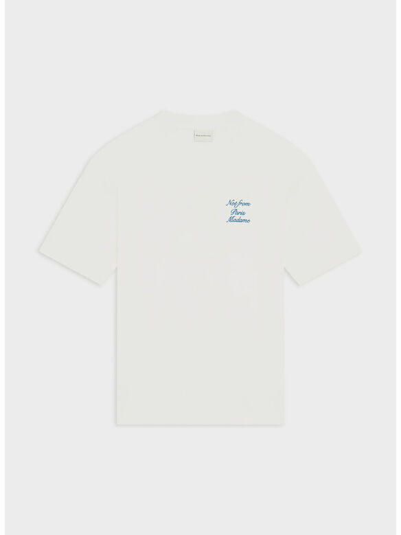 T-SHIRT SLOGAN CURSIVE, OW OFF WHITE, medium