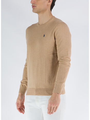 MAGLIONE GIROCOLLO, CAMEL MELANGE, small