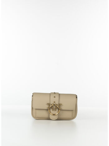 BORSA LOVE ONE POCKET, C50Q BEIGE/GRIGIO FUMO/ANTIQUE GOLD, small