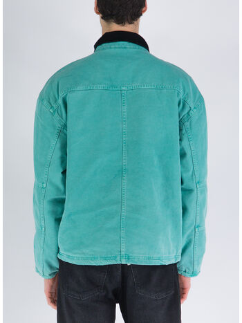 GIUBBOTTO WASHED CANVAS, TEAL TEAL, small