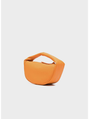 BORSA BABY CUSH ORANGE FLAT GRAIN LEATHER, OR ORANGE, small