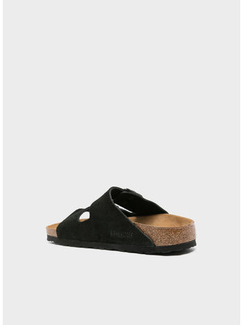 CIABATTA ARIZONA SUEDE UNISEX, BLACK, small